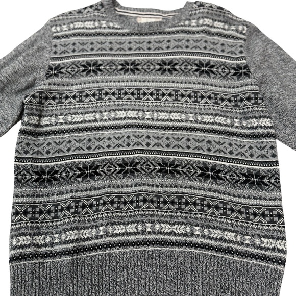 Weatherproof Vintage Fair Isle Print Unisex Grey Pullover Winter Sweater Size L - Picture 4 of 11